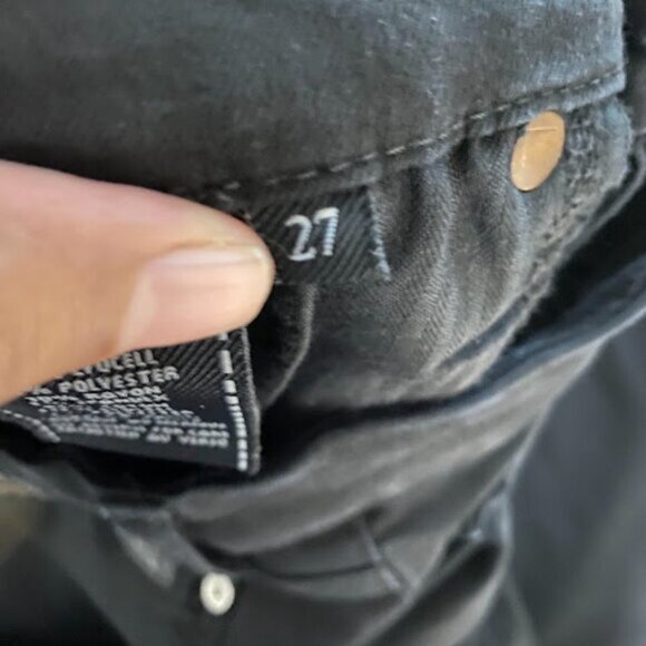 7 For All Mankind B(air) Black Women's Ankle Skinny Jeans Size 27 - Picture 9 of 9